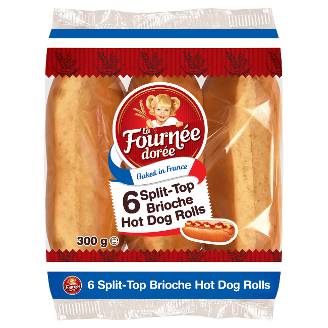 6 Split-top Brioche Hot Dog Rolls
