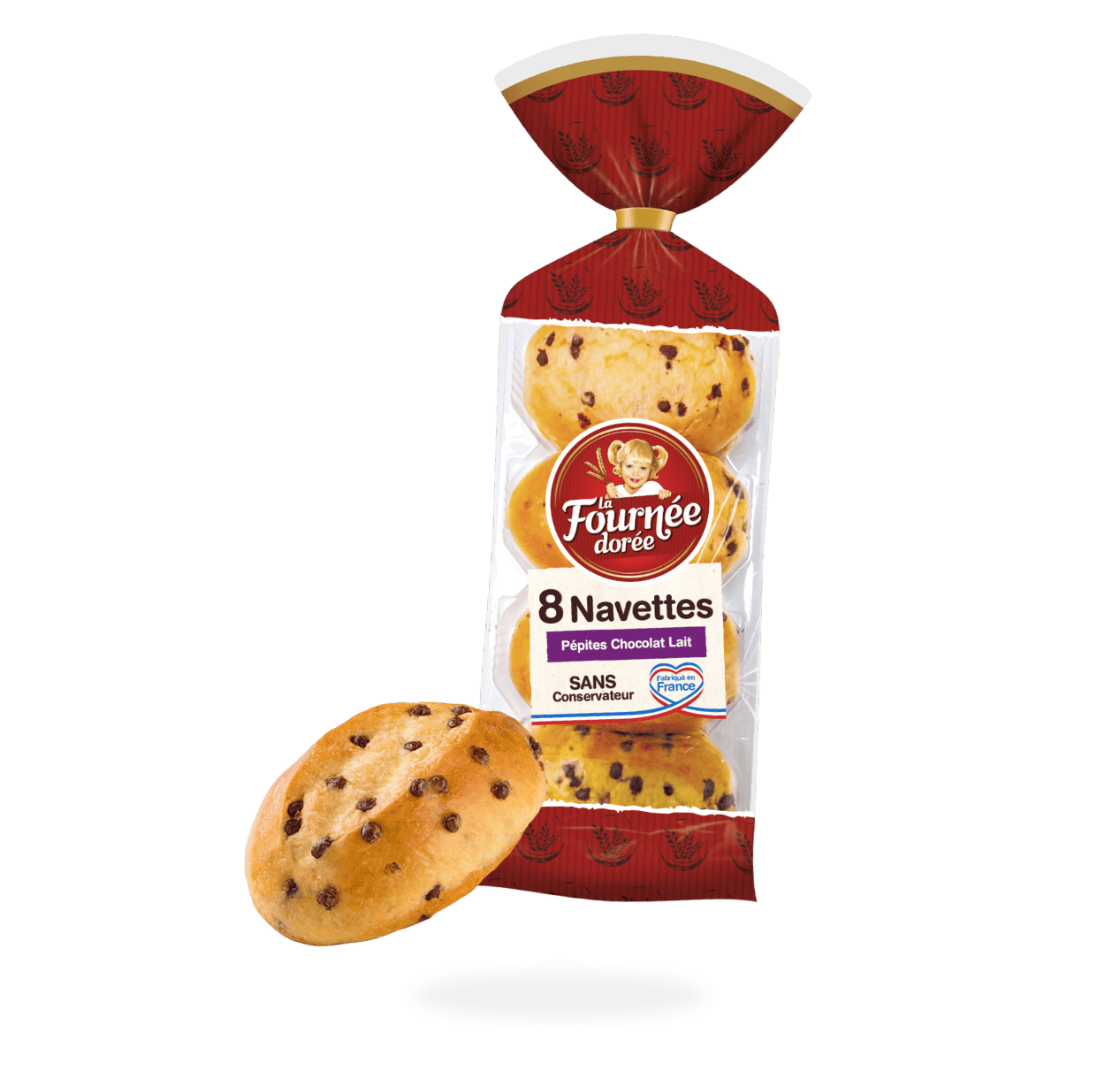 navettes pepites chocolat lait