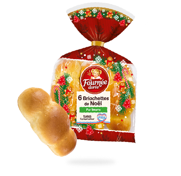 6 BRIOCHETTES NOEL PUR BEURRE