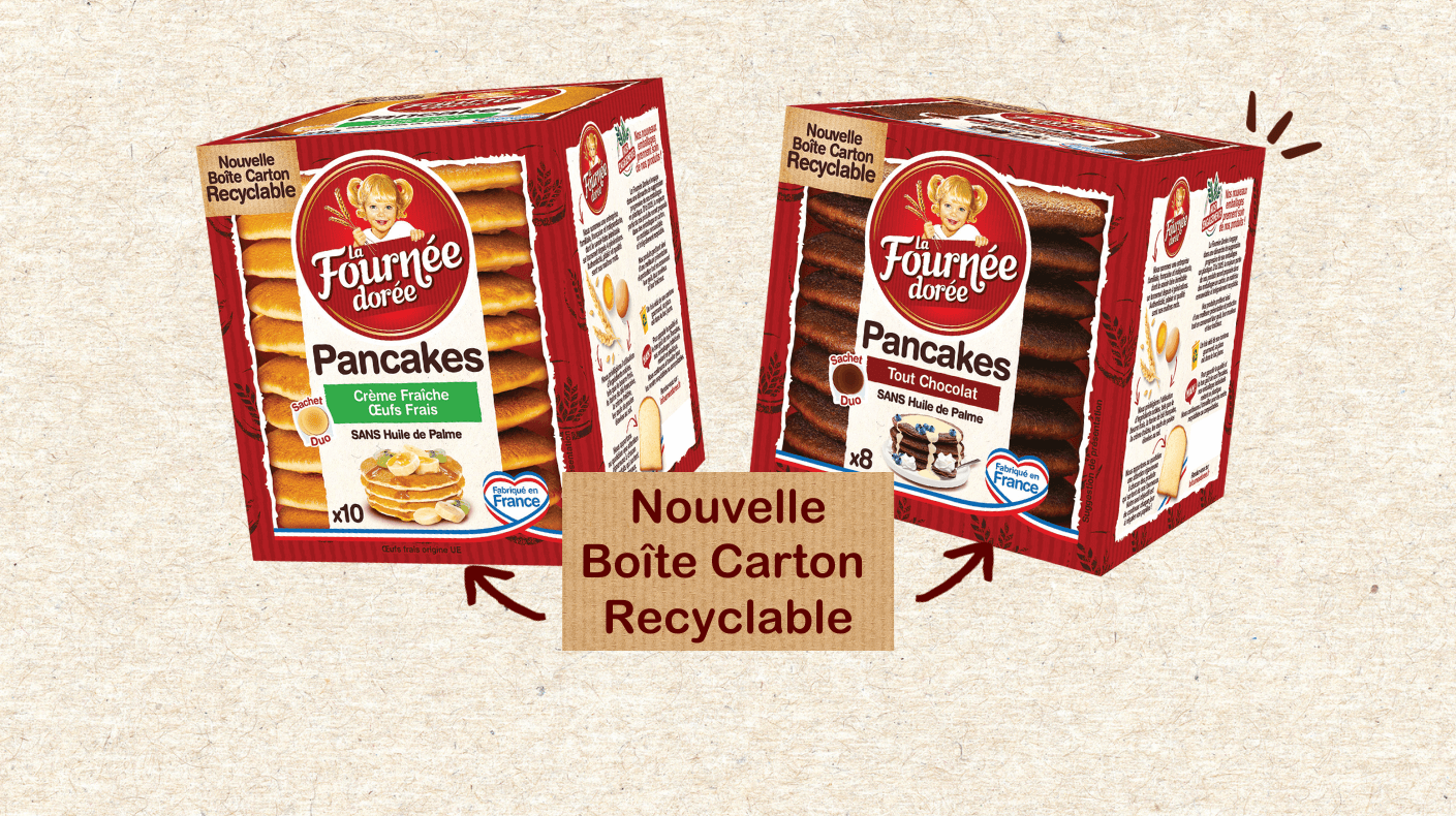boite carton pancakes recyclable
