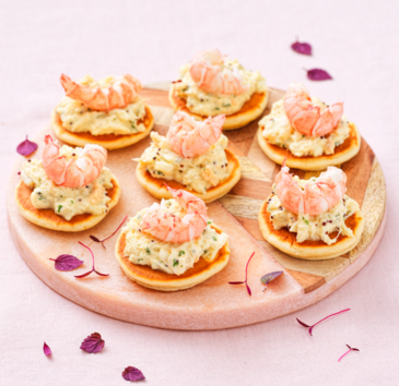 Recette Blinis crabe langoustine
