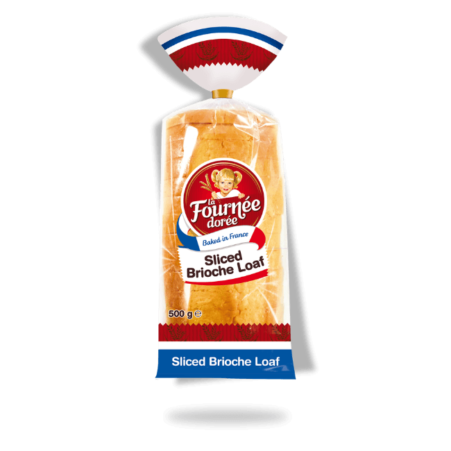 Sliced brioche loaf