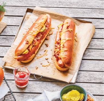 Maxi Brioch’Hot Dogs au Cheddar