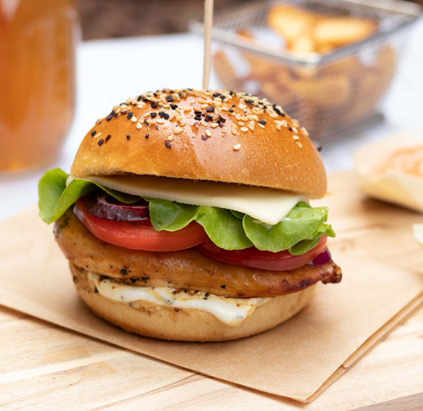 Teriyaki chicken burger