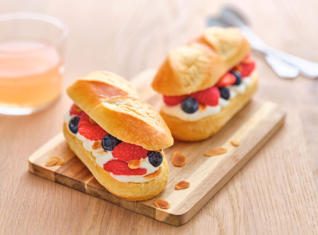 Brioche au lait aux fruits rouges