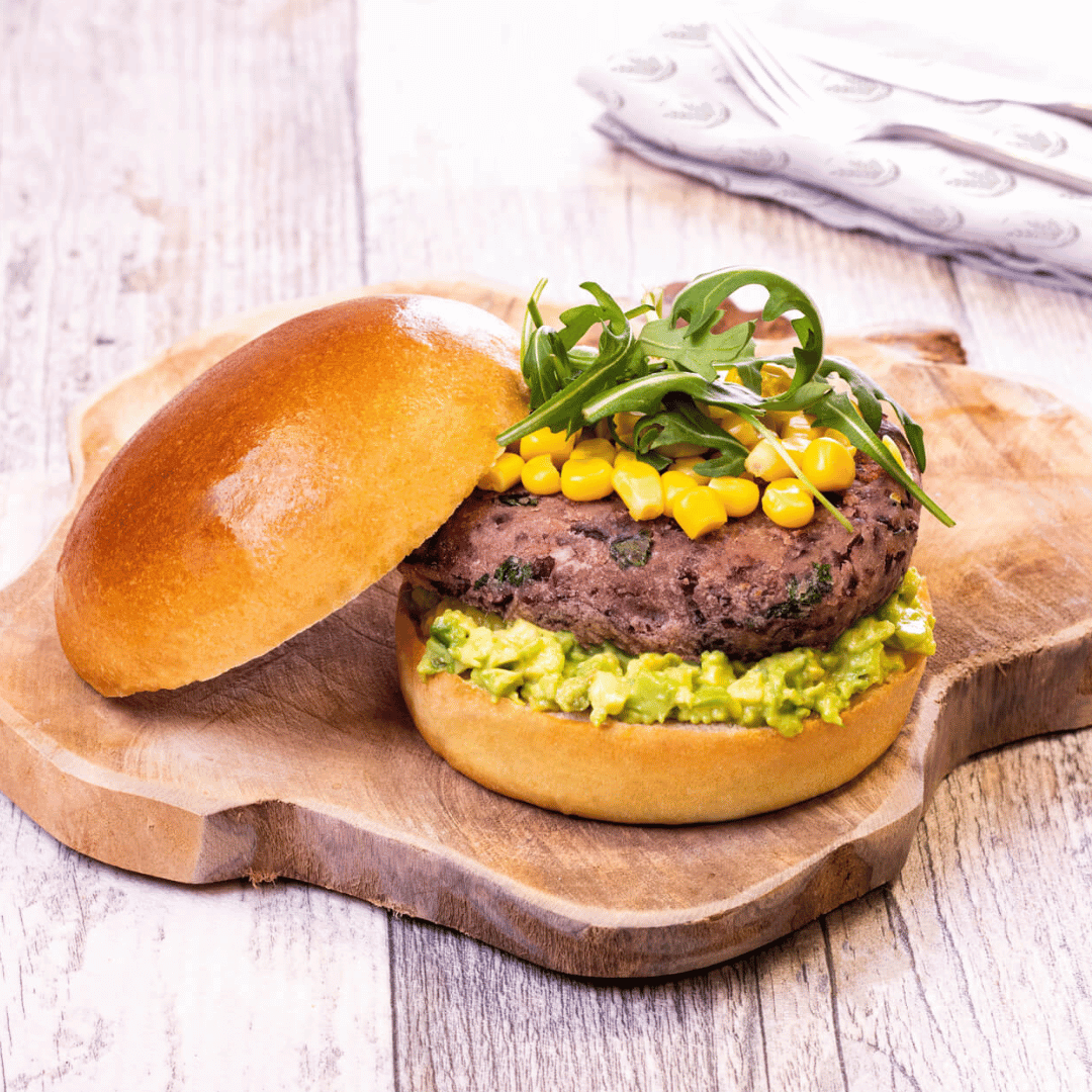 Veggie Brioche Burger with Red Beans and Avocado - La Fournée Dorée - La saveur retrouvée