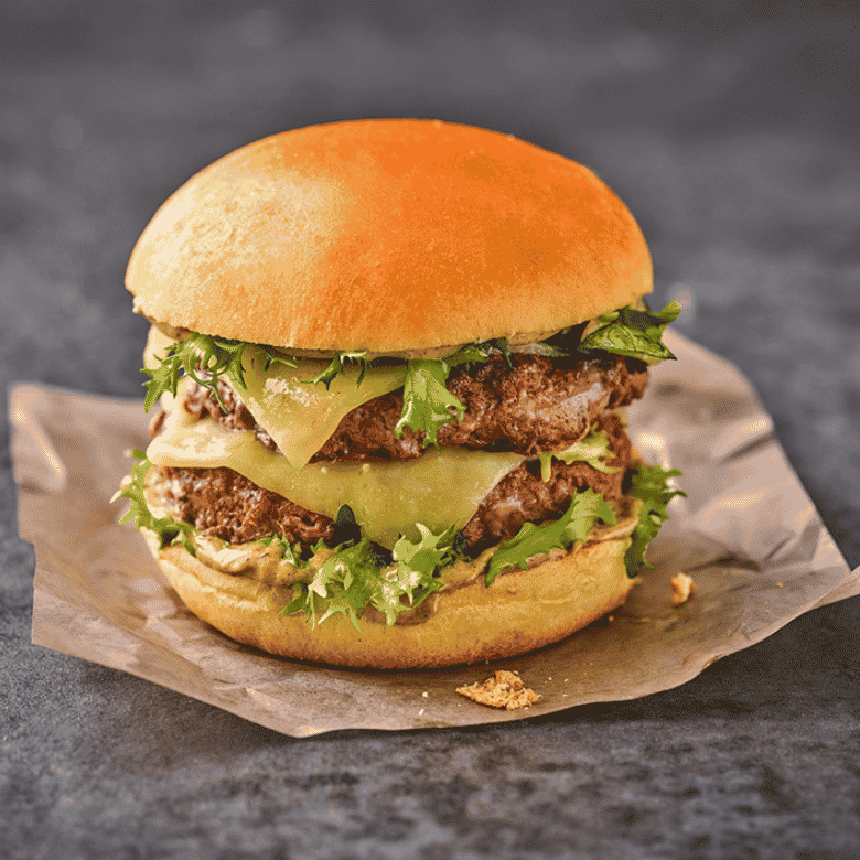 Double cheeseburger sauce poivre
